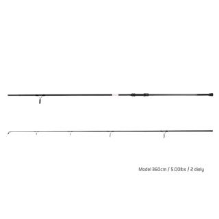 Въдица Delphin BOMBER 380cm/5.00lbs/2 части