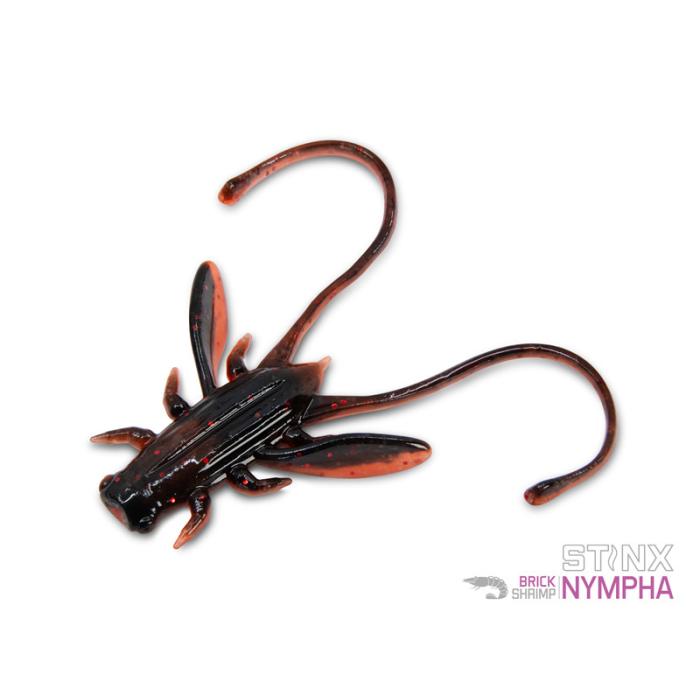 Изкуствена примамка Delphin B! Stinx NYMPHA / 20бр 2.5cm / BRICK Изкуствена примамка Delphin B! Stinx NYMPHA / 20бр 2.5cm / BRICK