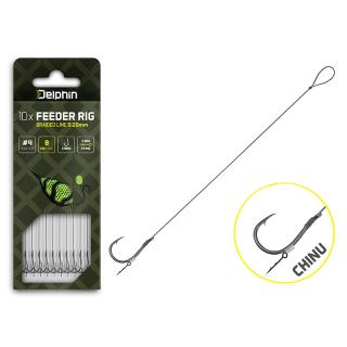 Вързани куки Delphin Braided - Chinu 8cm/0,14mm/Chinu #8