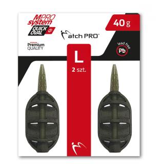 Метод фидер MPRO System Method QUICK OVAL L / 40g 2pcs.