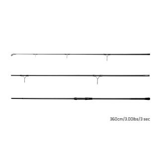 Въдица Delphin CORSA BLACK Carp SiC 360см / 3.00lbs /3 части
